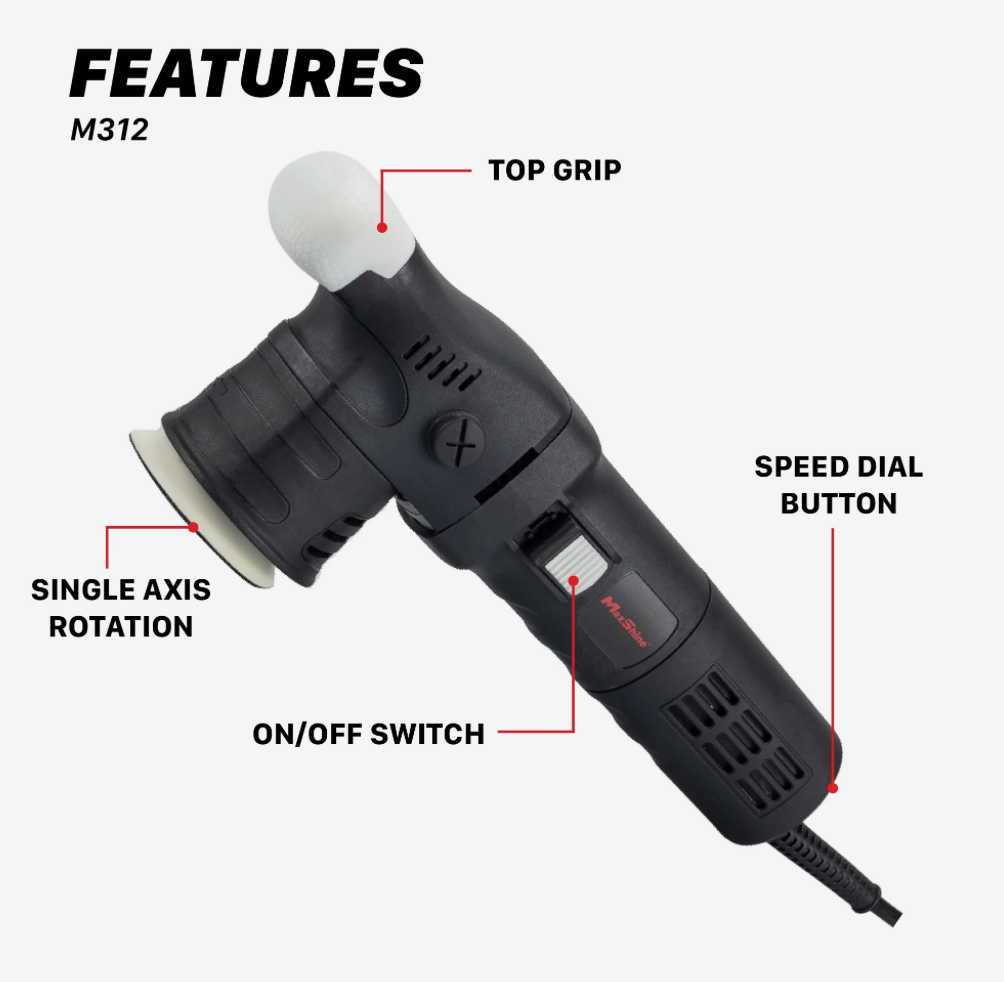 ORBITAL POLISHER | M312 - 3IN PLATE, 12MM THROW, 550W
