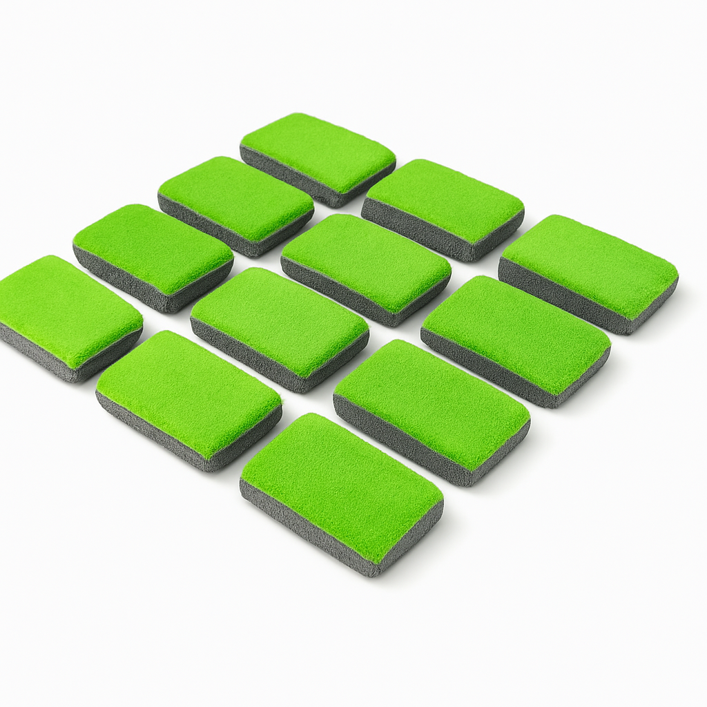 Aplicador de Microfibra Bicolor – Verde/Gris