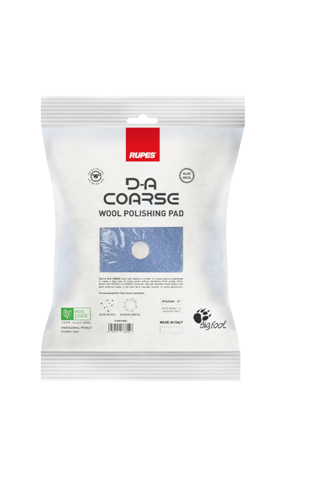 RUPES BigFoot Blue Coarse Wool Polishing Pads 5 pulgada